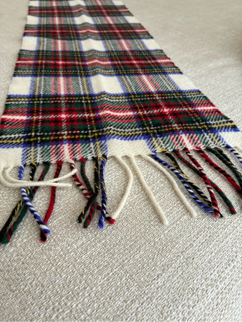 BLARNEY Woolen Mills Scarf Plaid Made in Ireland Wool